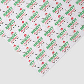 Hockey Kerstmis Hockey Sticks Santa Hat Tissuepapier (Detail)