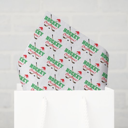 Hockey Kerstmis Hockey Sticks Santa Hat Tissuepapier (Cadeauzakje)