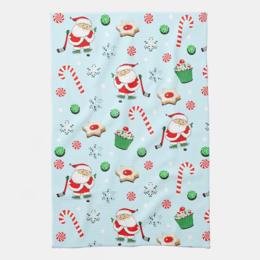 Hockey Kerstmis Theedoek (Verticaal)