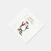 Hockey-kerstpinguïn Servet (Hoek)