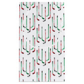 Hockey kerstrood en groene ockey sticks klein cadeauzakje (Achterkant)