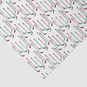 Hockey kerstrood en groene ockey sticks tissuepapier (Detail)