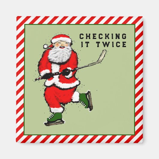 Hockey-kerststooksstudenten Magneet (Voorkant)