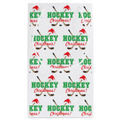 Hockey-kerstteken en Santa Hat Klein Cadeauzakje (Achterkant)