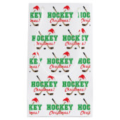 Hockey-kerstteken en Santa Hat Klein Cadeauzakje (Voorkant)