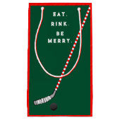 Hockey Kerstvakantie Kleine Gift Bag Klein Cadeauzakje (Voorkant)