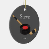 Hockey-kerstversiering Keramisch Ornament (Rechts)