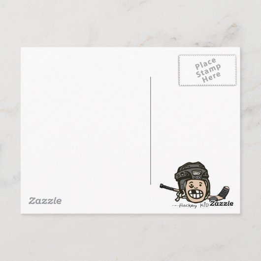 Hockey-Kind Briefkaart (Achterkant)