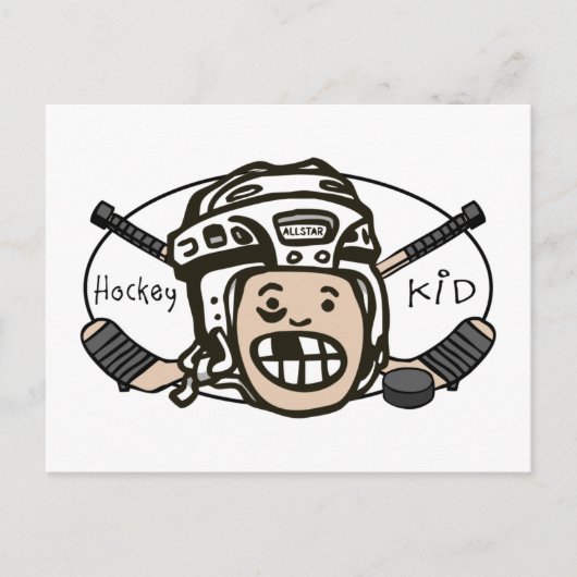 Hockey-Kind Briefkaart (Voorkant)