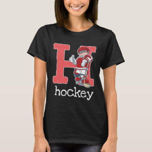 Hockey Kinder alfabet brief veld spel sport liefhe T-shirt