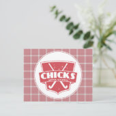 Hockey-kippen in het veld met sticks na Kaart (Staand voorkant)