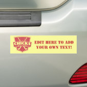 Hockey-kippen in het veld met teken bumpersticker (Op auto)