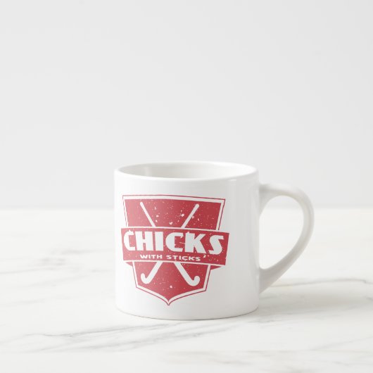 Hockey-kippen in het veld met teken espresso kop (Rechts)