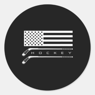 Hockey Kleding - Hockey IJshockey Speler Gift 1 Ronde Sticker