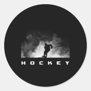 Hockey Kleding - Hockey IJshockey Speler Gift 2 Ronde Sticker