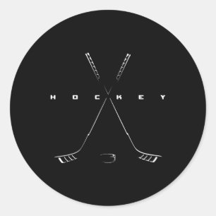 Hockey Kleding - Hockey IJshockey Speler Gift Ronde Sticker