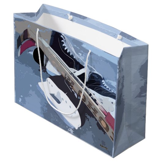 Hockey Large Cadeautasje (Achterkant Gekanteld)