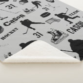 HOCKEY Large Sherpa Blanket Personalized Deken (3/4)