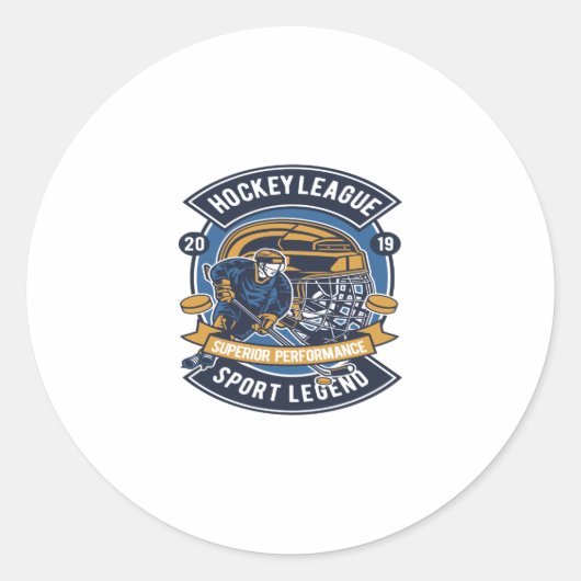 Hockey League Ronde Sticker (Voorkant)