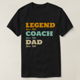Hockey Legend Coach Dad - Aangepaste data T-shirt