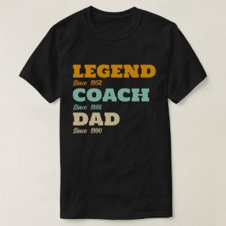 Hockey Legend Coach Dad - Aangepaste data T-shirt