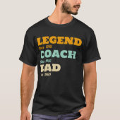 Hockey Legend Coach Dad - Aangepaste data T-shirt (Voorkant)