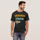 Hockey Legend Coach Dad - Aangepaste data T-shirt (Voorkant volledig)