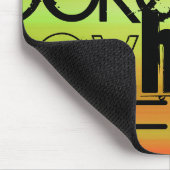 Hockey; Levendig groen, Sinaasappel en geel Muismat (Hoek)