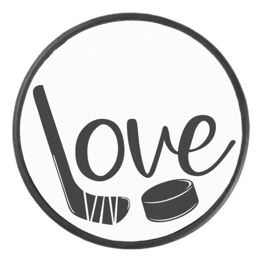 Hockey Liefde Aangepaste Puck (Voorkant)