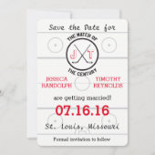 Hockey Liefde Bewaar de Datum Save The Date (Voorkant)