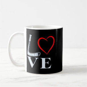 Hockey Liefde Hart Grafiek Voor IJshockey Fans Koffiemok