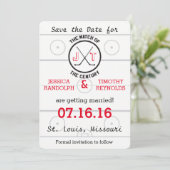 Hockey Liefde Sla de Datum op Kaart (Staand voorkant)