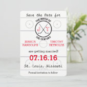 Hockey Liefde Sla de Datum op Save The Date (Staand voorkant)