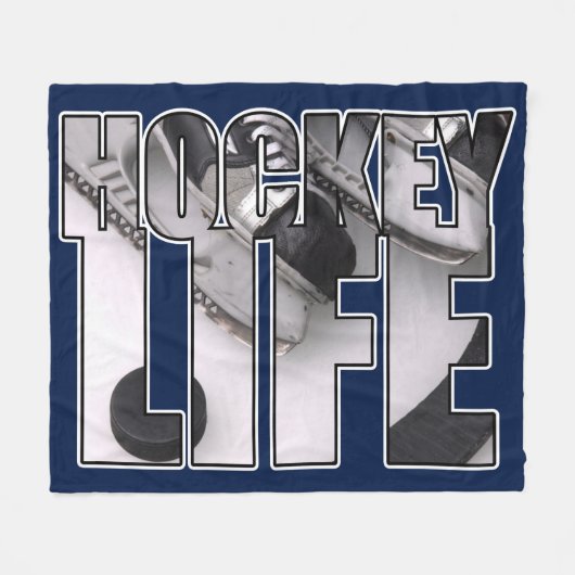 Hockey Life Hockey Gear on Ice Fleece Deken (Voorkant (Horizontaal))
