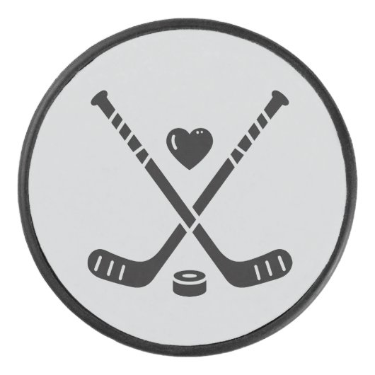 Hockey Love Hockey Puck (Voorkant)