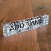 Hockey Love Pattern Naambordje (Zijkant)