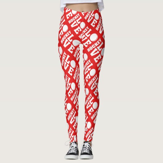 Hockey Love Print Leggings (Voorkant)