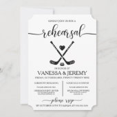 Hockey Love repetitie Dinner Invitation Kaart (Voorkant)