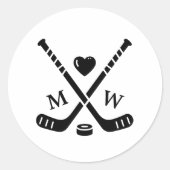 Hockey Love Ronde Sticker (Voorkant)