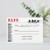 Hockey Love RSVP-kaarten RSVP Kaartje (Staand voorkant)