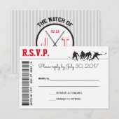 Hockey Love RSVP-kaarten RSVP Kaartje (Voorkant / Achterkant)