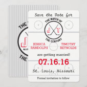 Hockey Love Save the Date (Voorkant / Achterkant)
