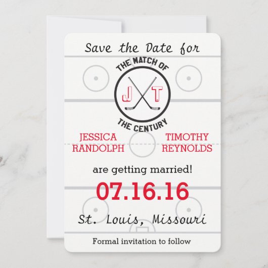 Hockey Love Save the Date (Voorkant)