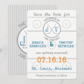 Hockey Love Save the Date Kaart (Voorkant / Achterkant)