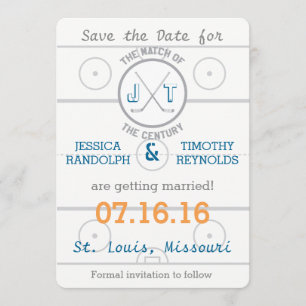 Hockey Love Save the Date Kaart