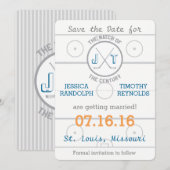 Hockey Love Save the Date Kaart (Voorkant / Achterkant)