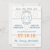 Hockey Love Save the Date Kaart (Voorkant)