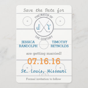 Hockey Love Save the Date Kaart