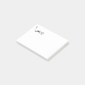 Hockey Love Stick en Puck Word Art Post-it Notes (Schuin)
