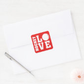 Hockey Love Vierkante Sticker (Envelop)
